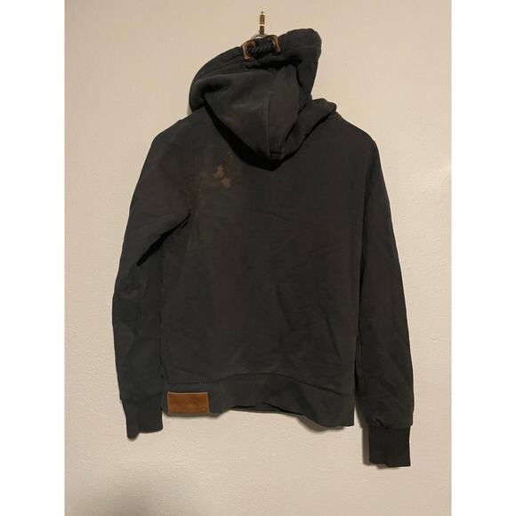 Naketano Womens Hoodie Large Sky Black Pullover Pockets Rope Style Casual READ - Picture 2 of 7